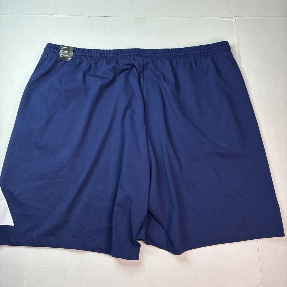 Adidas Men's Train Essentials Pique 3 Stripes Pocket Shorts Blue Size 4XLT